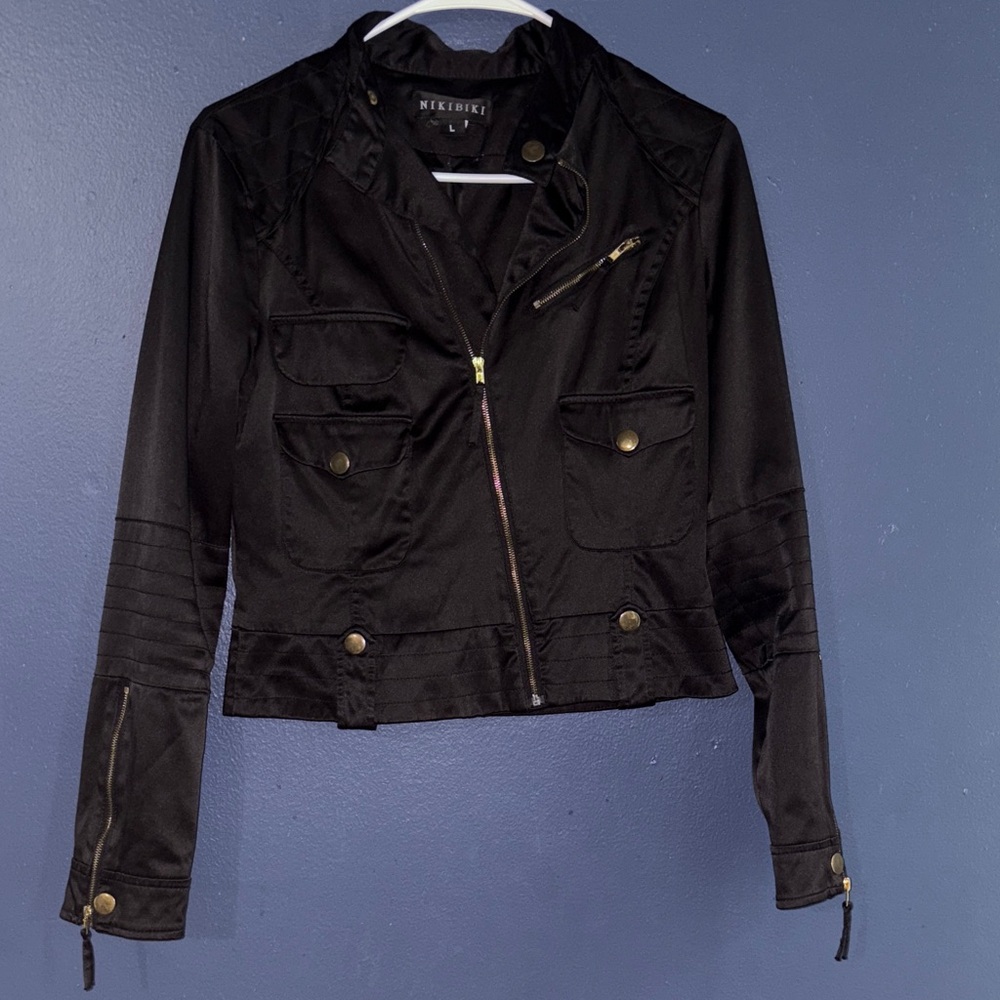 Nikibiki Black Utility Jacket for Women
